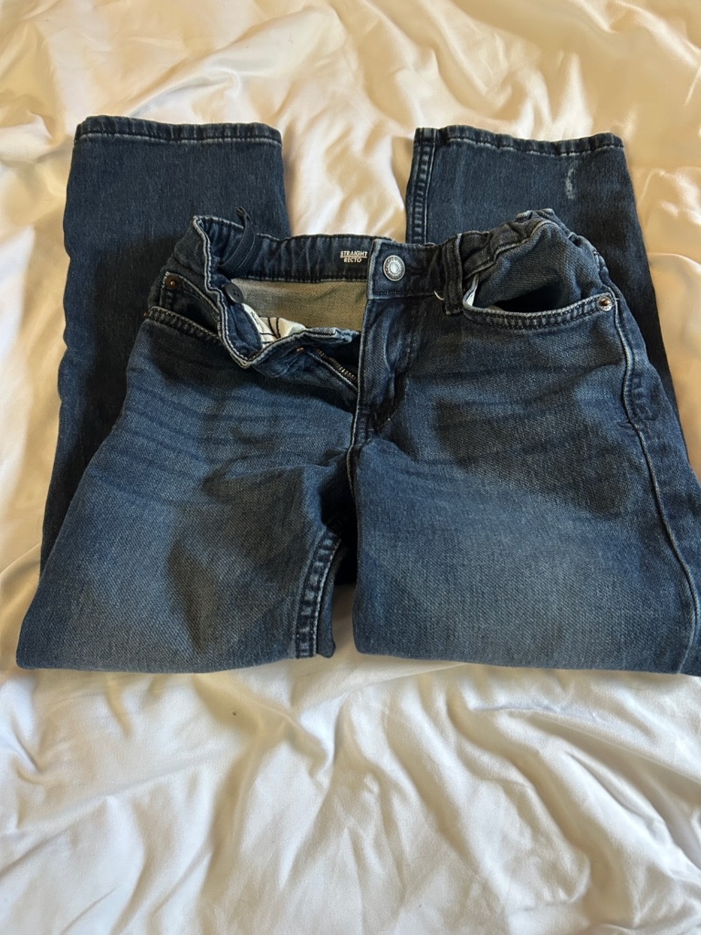 Cat & Jack Straight Dark Wash Jeans - Blue